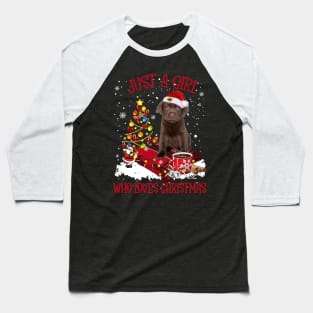 Chocolate Labrador Just A Girl Who Loves Christmas Baseball T-Shirt